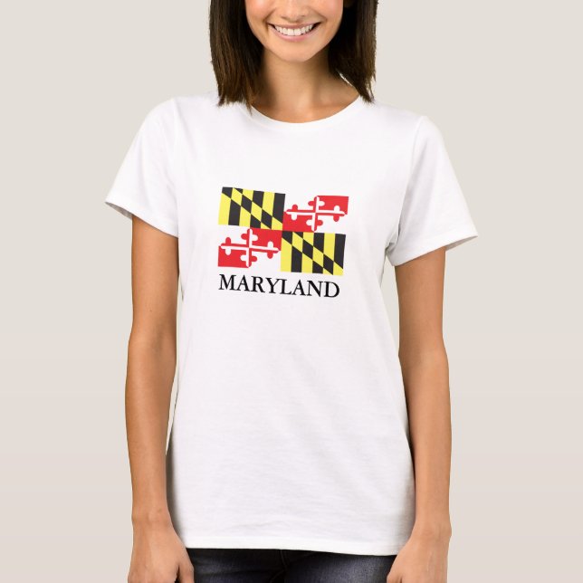 T-shirt Drapeau de l'état du Maryland (Devant)