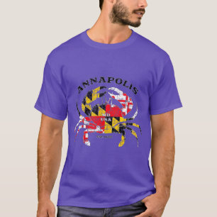 T-shirt Drapeau de l'État du Maryland d'Annapolis Pêche de