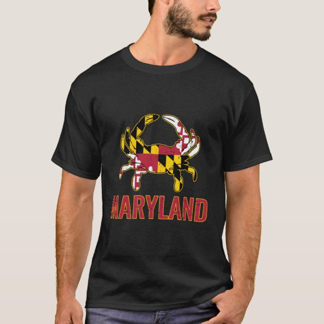 T-shirt Drapeau de l'État du Maryland Drapeau de l'État du (Devant)