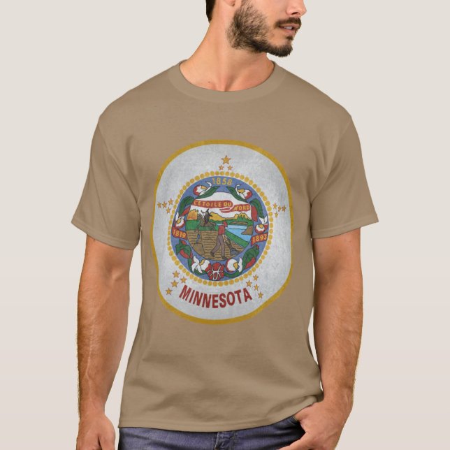 T-shirt Drapeau de l'État du Minnesota 2 (Devant)