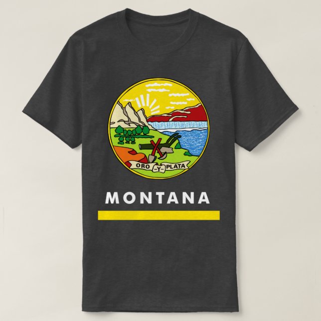 T-shirt Drapeau de l'État du Montana (Design devant)