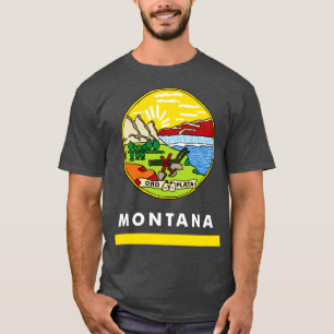 T-shirt Drapeau de l'État du Montana