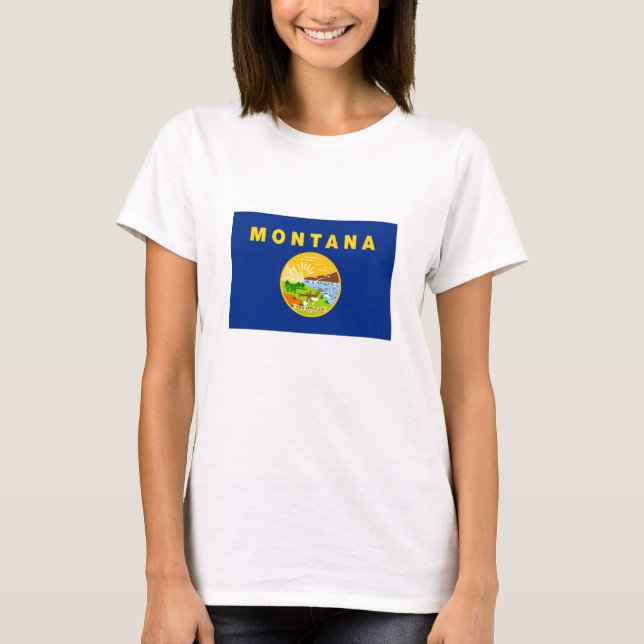 T-shirt Drapeau de l'État du Montana (Devant)