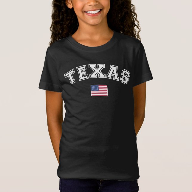 T-Shirt Drapeau de l'État du Texas aux États-Unis (Devant)