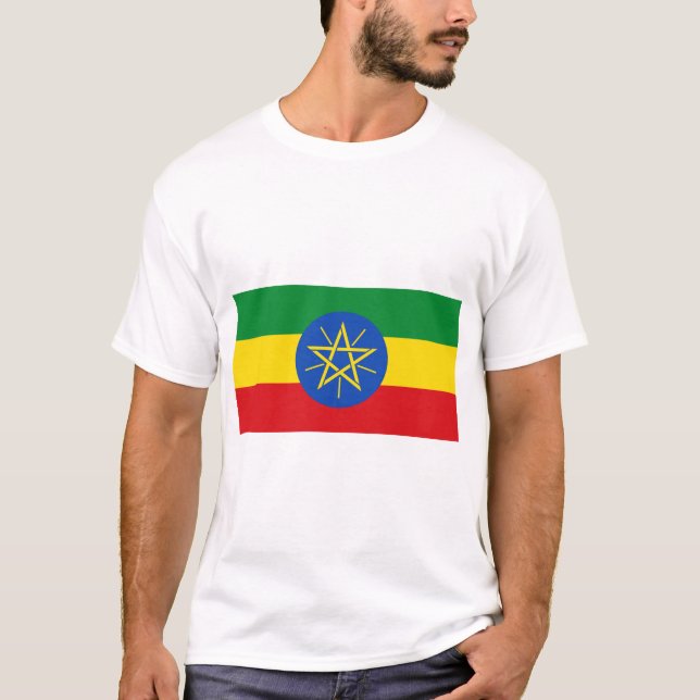 T-shirt Drapeau de l'Éthiopie (Devant)