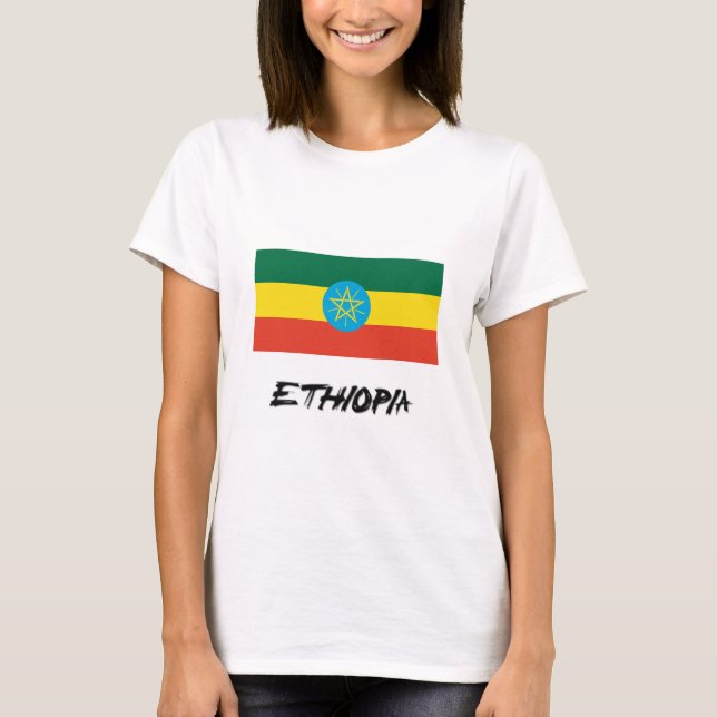 T-shirt Drapeau de l'Ethiopie (Devant)