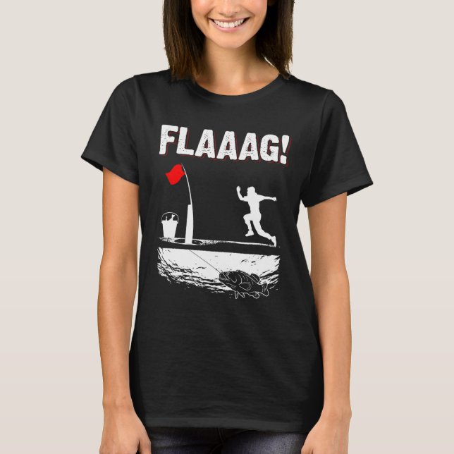 T-shirt Drapeau de levage pour pêche sur glace pour drapea (Devant)