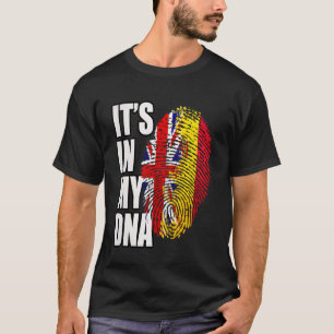 T-shirt Drapeau de l'héritage ADN espagnol et britannique
