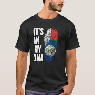 T-shirt Drapeau de l'héritage ADN mélange bélizien et malg