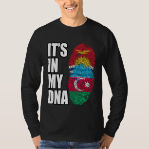 T-shirt Drapeau de l'héritage ADN mixte azerbaïdjanais et