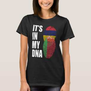 T-shirt Drapeau de l'héritage ADN mixte biélorusse et maur