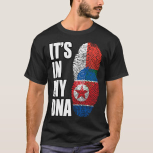 T-shirt Drapeau de l'héritage ADN mixte nord-coréen et mal