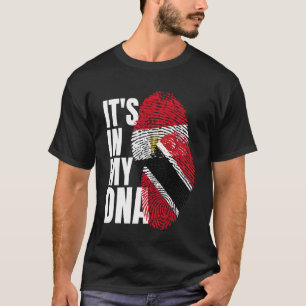 T-shirt Drapeau de l'héritage de l'ADN mixte trinidadien e