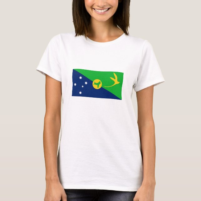 T-shirt Drapeau de l'Île Christmas (Devant)