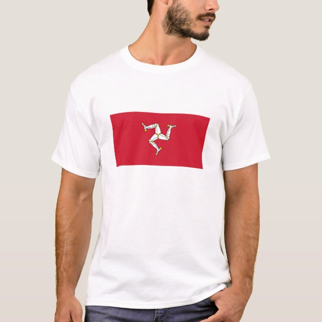 T-shirt Drapeau de l'île de Man (Devant)