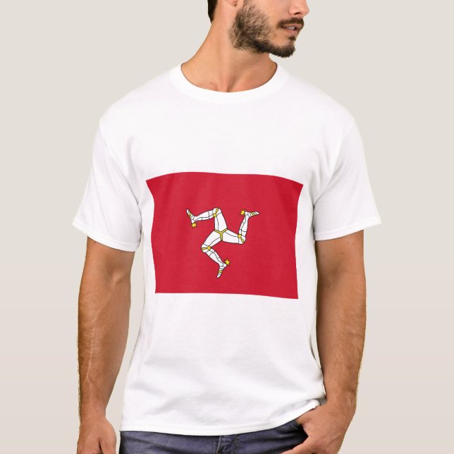 T-shirt Drapeau de l'île de Man (Devant)