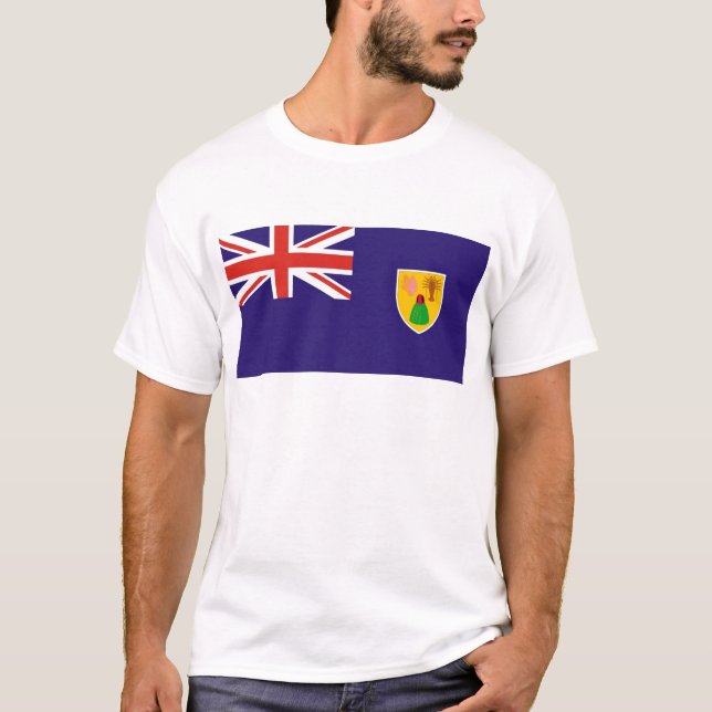 T-shirt Drapeau de l'île de Turks and Caicos (Devant)