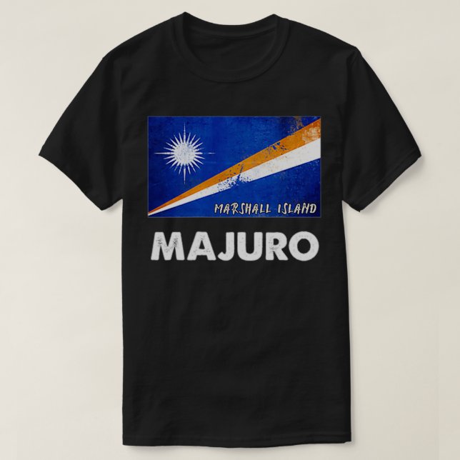 T-shirt Drapeau de l'île Marshall Majuro (Design devant)