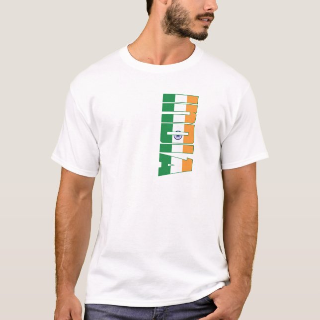 T-shirt Drapeau de l'Inde (Devant)