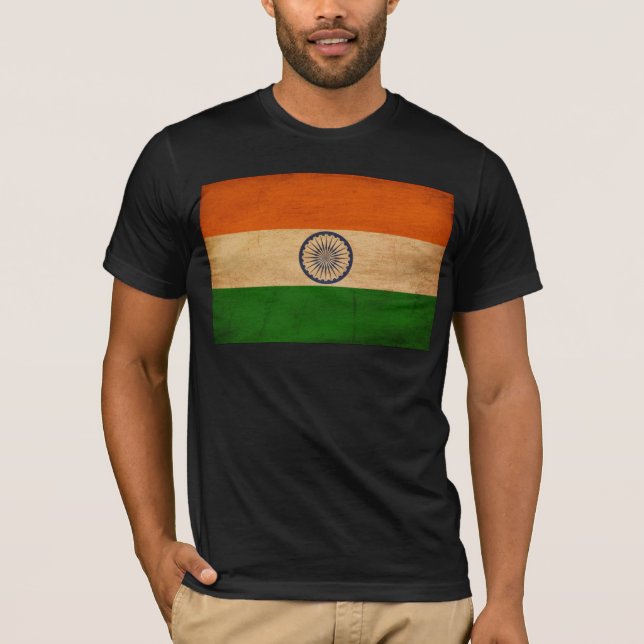 T-shirt Drapeau de l'Inde (Devant)