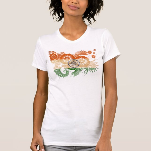 T-shirt Drapeau de l'Inde (Devant)