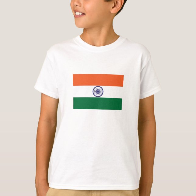 T-shirt Drapeau de l'Inde (Devant)