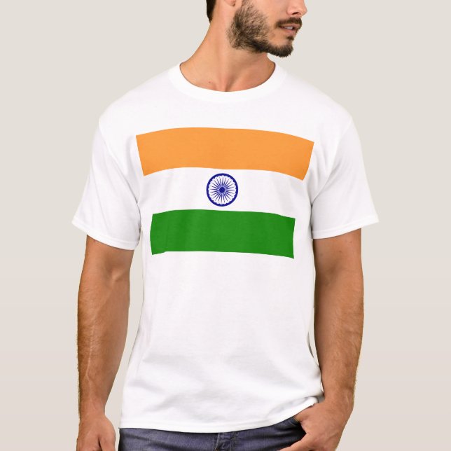 T-shirt Drapeau de l'Inde - तिरंगा - भारतकाध्वज (Devant)
