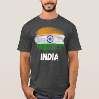 T-shirt Drapeau de l'Inde Fierté Rétro Drapeau indien fami