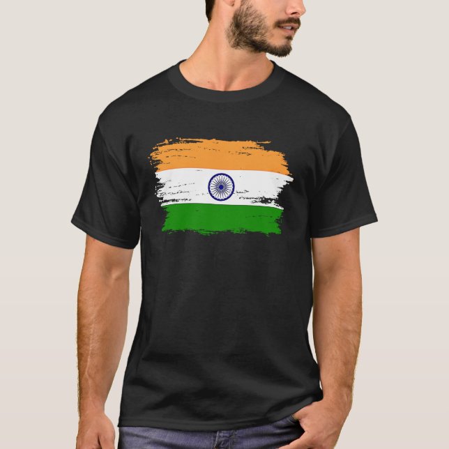 T-shirt Drapeau de l'Inde pour l'Allemand fier (Devant)