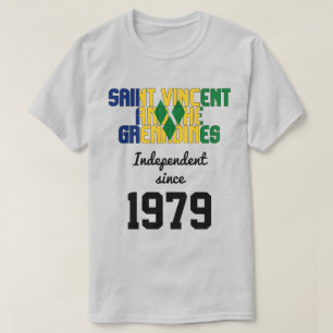 T-shirt Drapeau de l'indépendance de Saint-Vincent-et-les