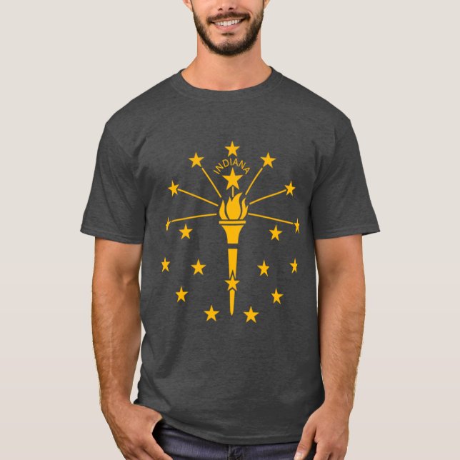 T-shirt Drapeau de l'Indiana de l'État 1 (Devant)
