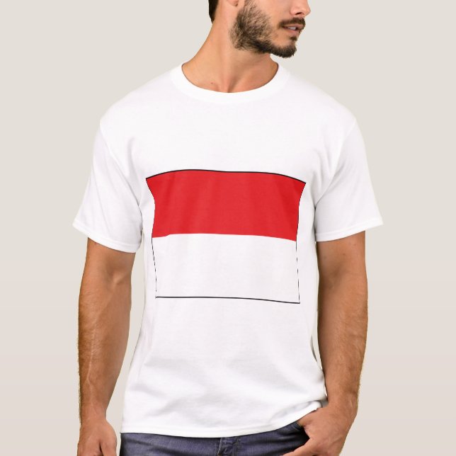 T-shirt Drapeau de l'Indonésie (Devant)