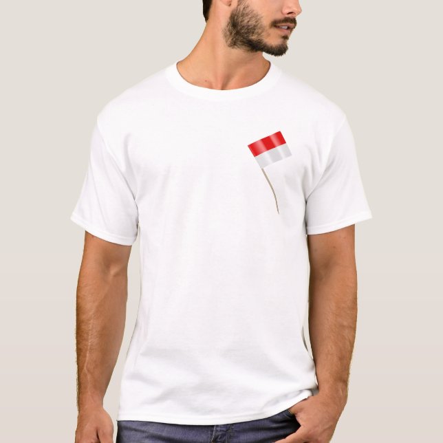 T-shirt Drapeau de l'Indonésie (Devant)
