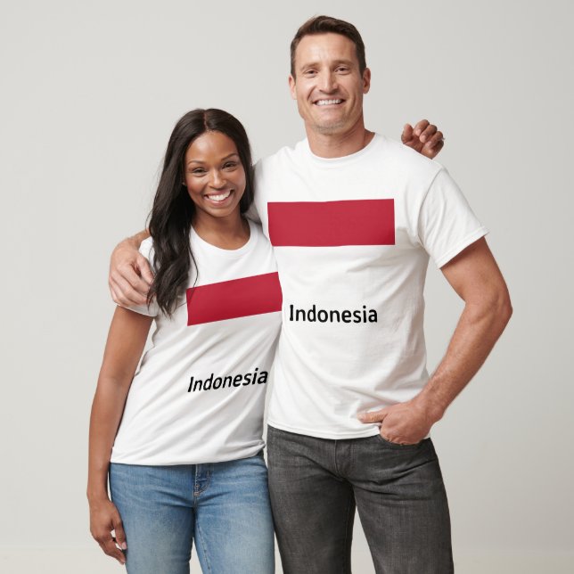 T-shirt Drapeau de l'Indonésie (Unisexe)