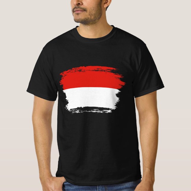 T-shirt Drapeau de l'Indonésie (Devant)