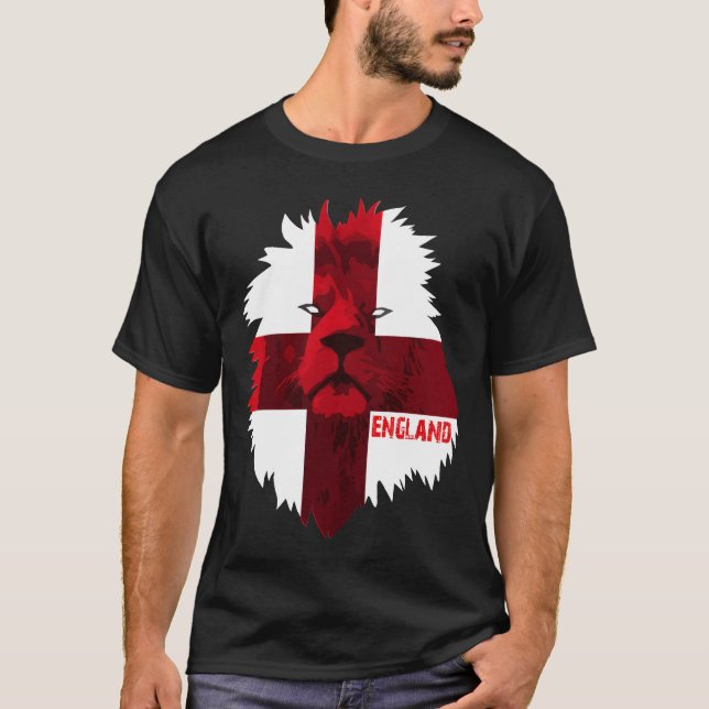 T-shirt Drapeau de lion de fierté nationale d'Angleterre d (Devant)