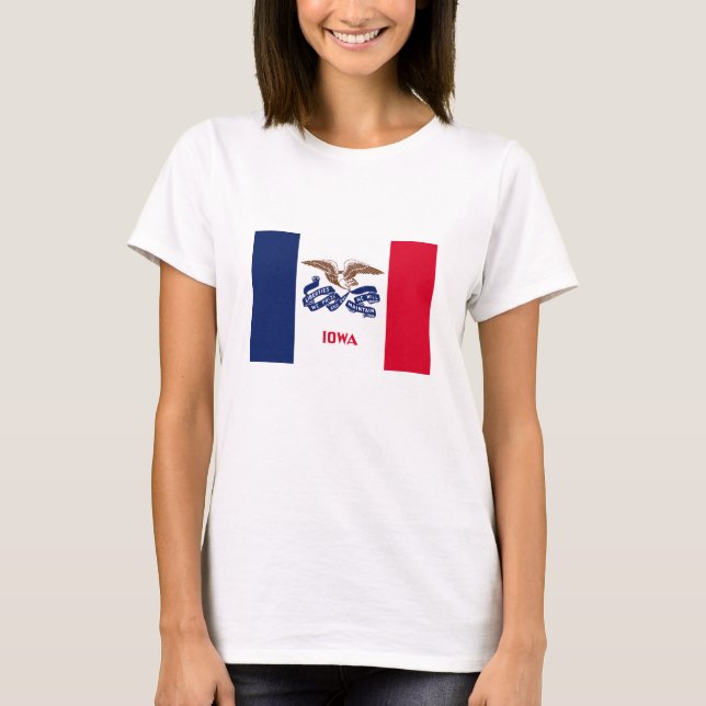 T-shirt Drapeau de l'Iowa (Devant)