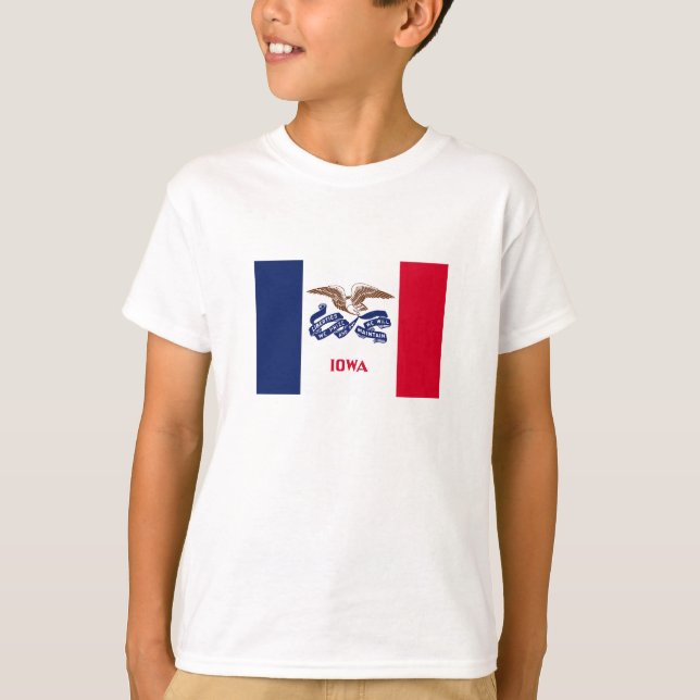 T-shirt Drapeau de l'Iowa (Devant)