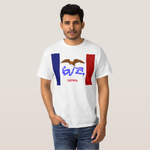 T-shirt Drapeau de l'Iowa