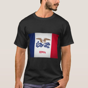 T-shirt Drapeau de l'Iowa de l'État surdimensionné