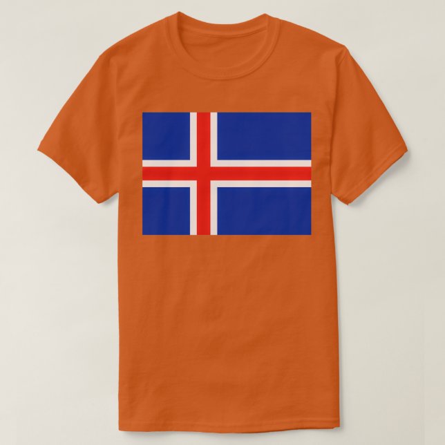 T-shirt Drapeau de l'Islande (Design devant)