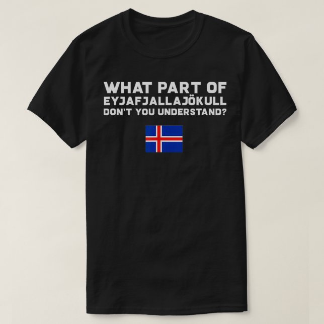T-shirt Drapeau de l'Islande Eyjafjallajokull Volcan (Design devant)