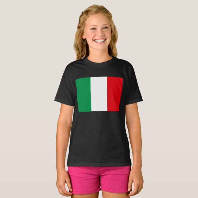T-shirt Drapeau de l'Italie (Devant entier)
