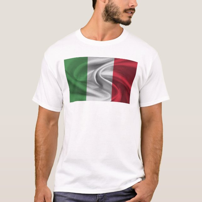 T-shirt Drapeau De L'Italie (Devant)