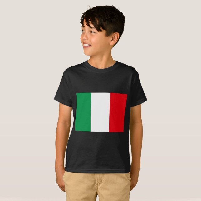 T-shirt Drapeau de l'Italie (Devant entier)