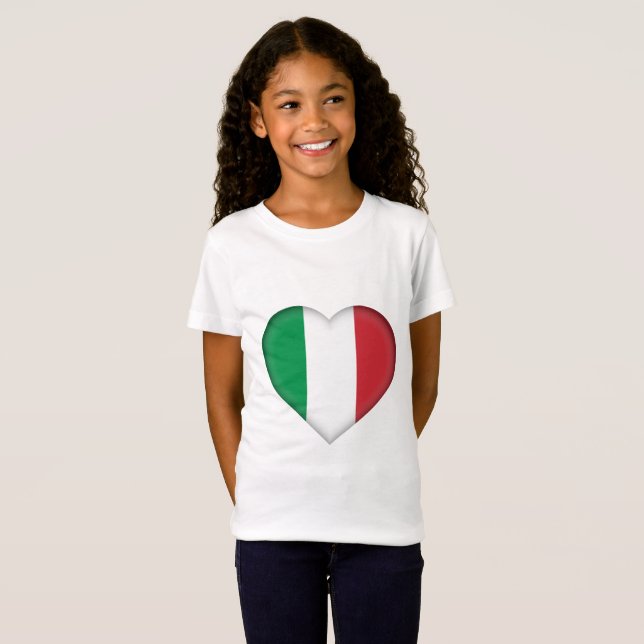 T-Shirt Drapeau de l'Italie (Devant entier)