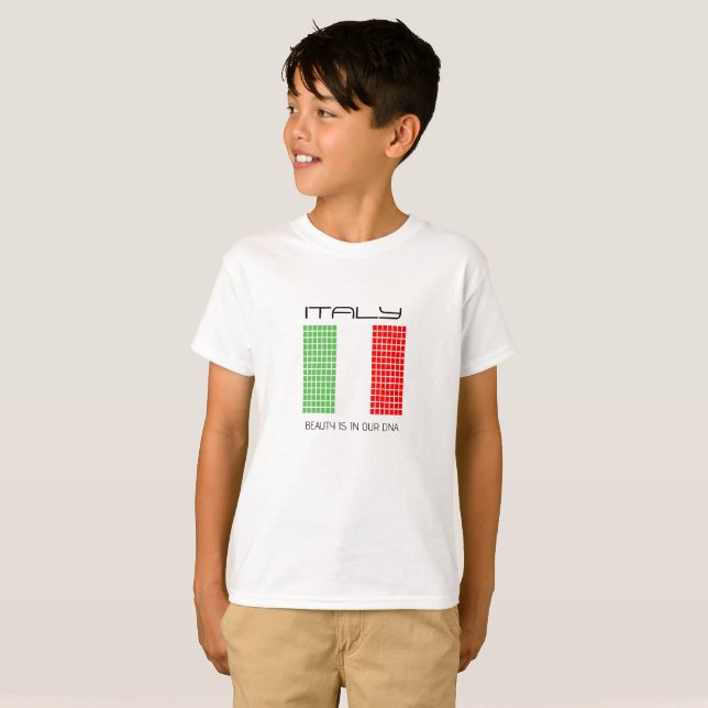 T-shirt Drapeau de l'Italie (Devant entier)