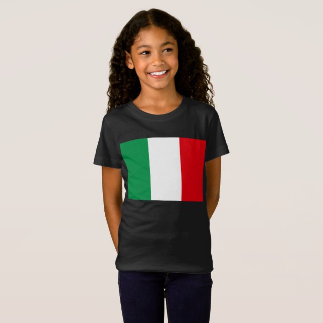T-Shirt Drapeau de l'Italie (Devant entier)