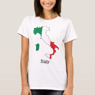 T-shirt Drapeau de l'Italie dans sa carte - Collection de