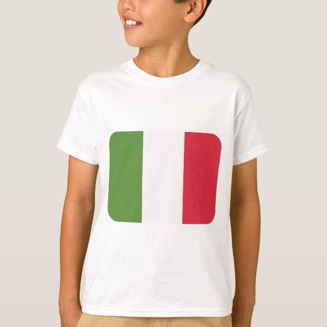 T-shirt Drapeau de l'Italie - gazouillement d'emoji (Devant)